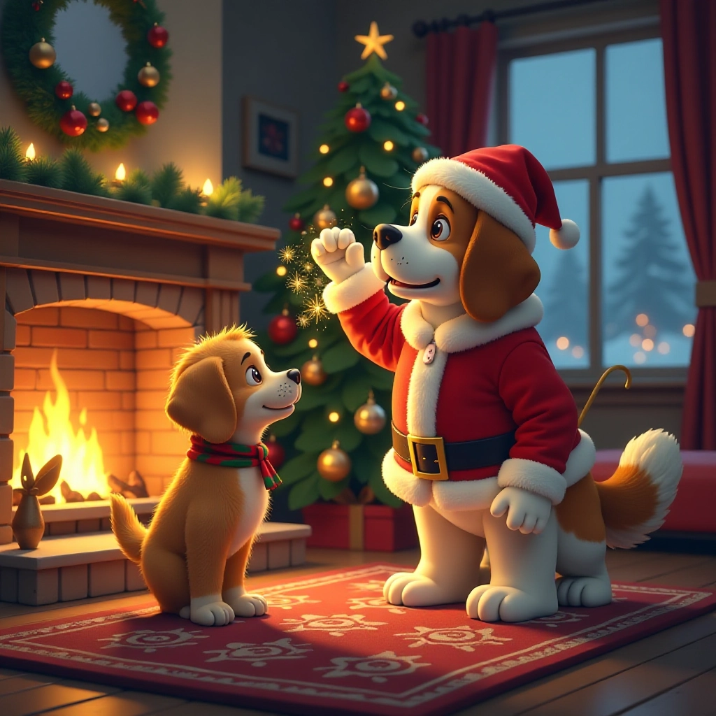 Santa Paws uses Christmas magic to help the lost kitten.