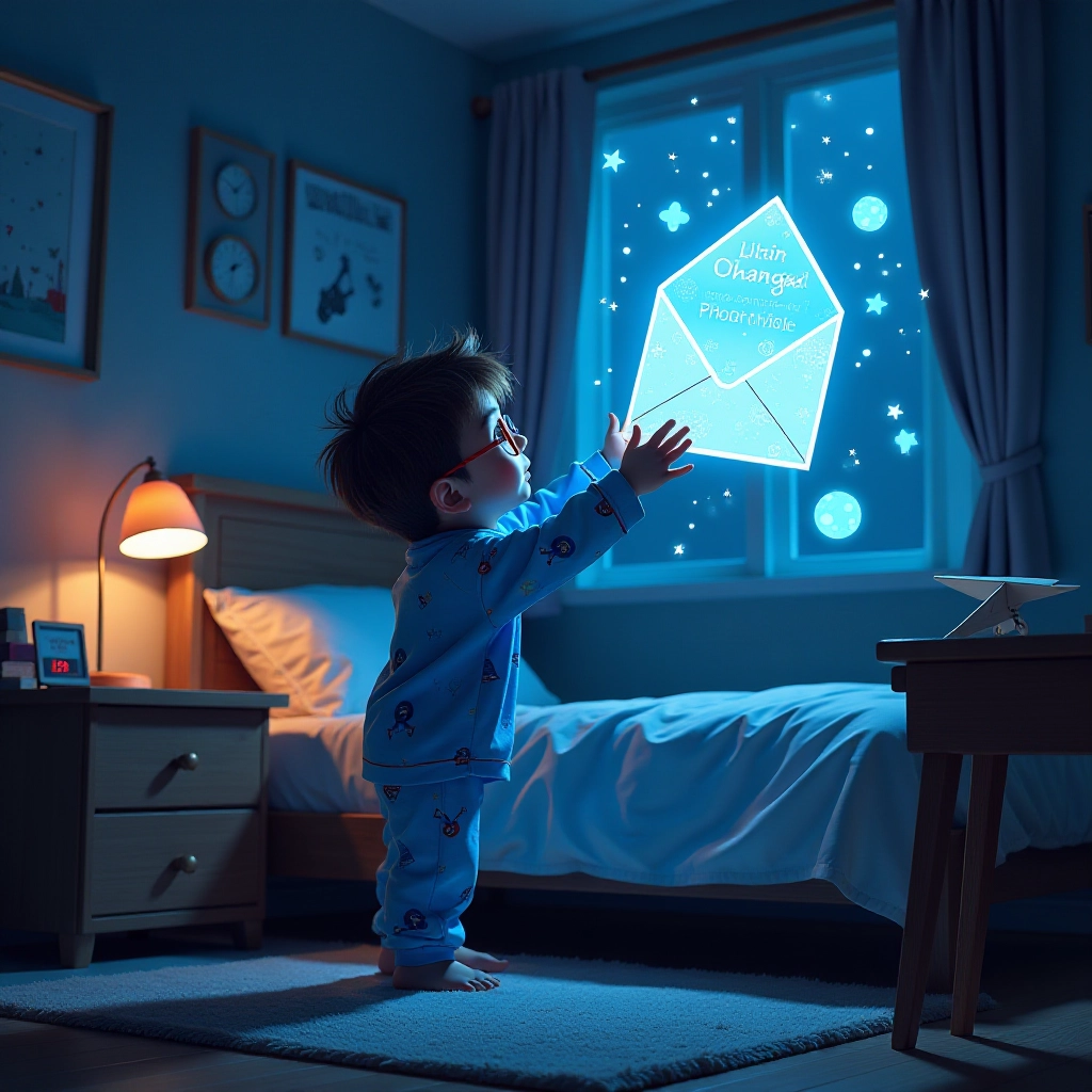 Tommy reads an amazing letter from his future self with holographic messages.