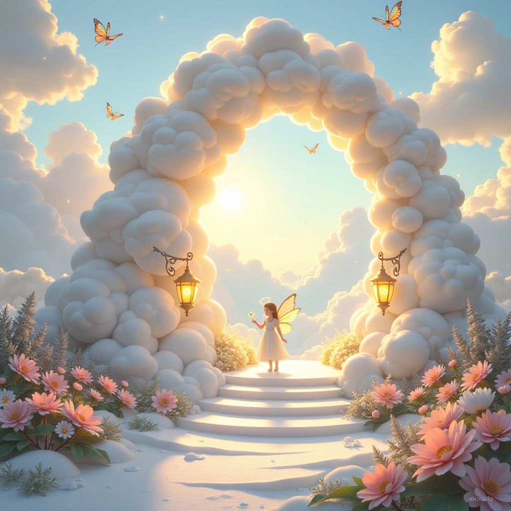Angel Luna discovers a magical cloud garden with her friend Butterfly Belle.