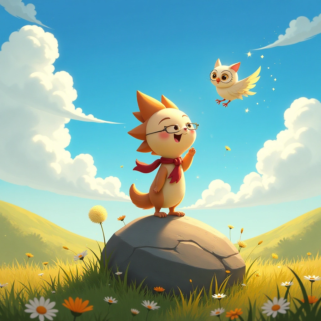 At the hilltop, Spike learns the magical secret of capturing sunlight