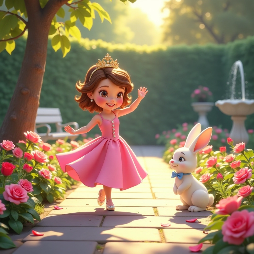 Princess Emma discovers joy of dancing in morning garden