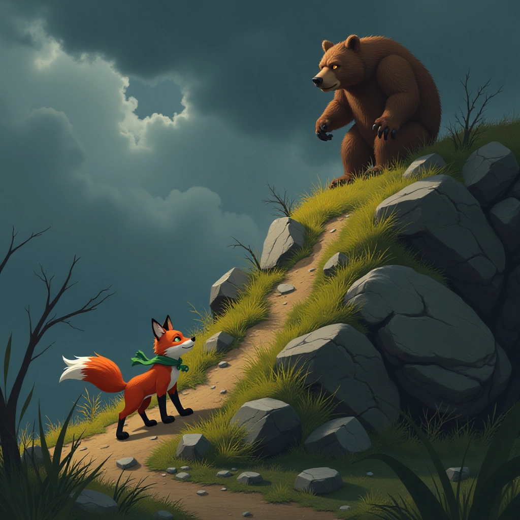 Rusty confronts the bear in a dramatic encounter.