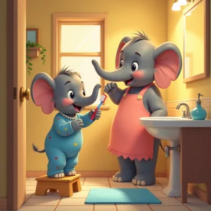 Timmy learns his lesson and happily brushes his teeth every day.