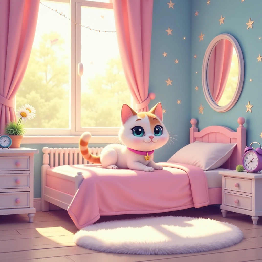 A young girl wakes up to discover she has transformed into a cat with special powers.