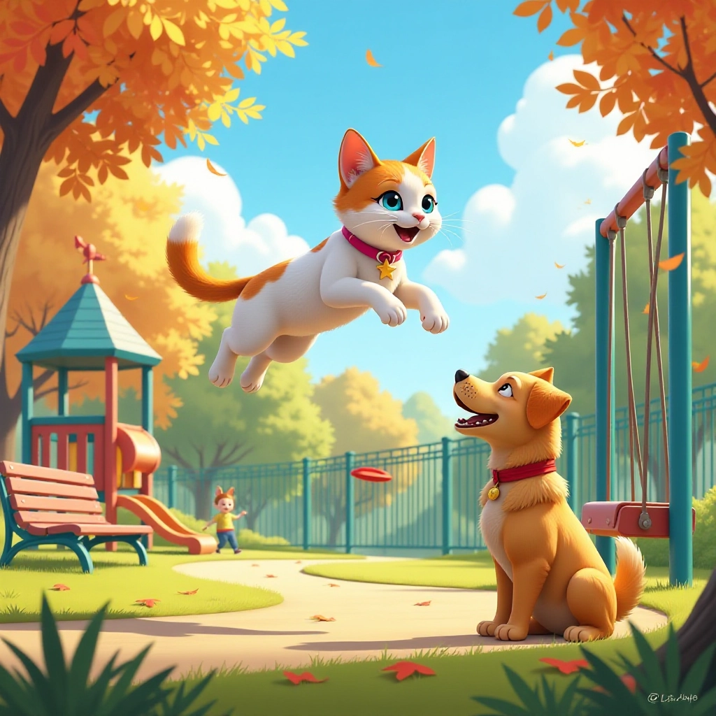 Emma discovers her super-jumping abilities and makes new friends at the park.