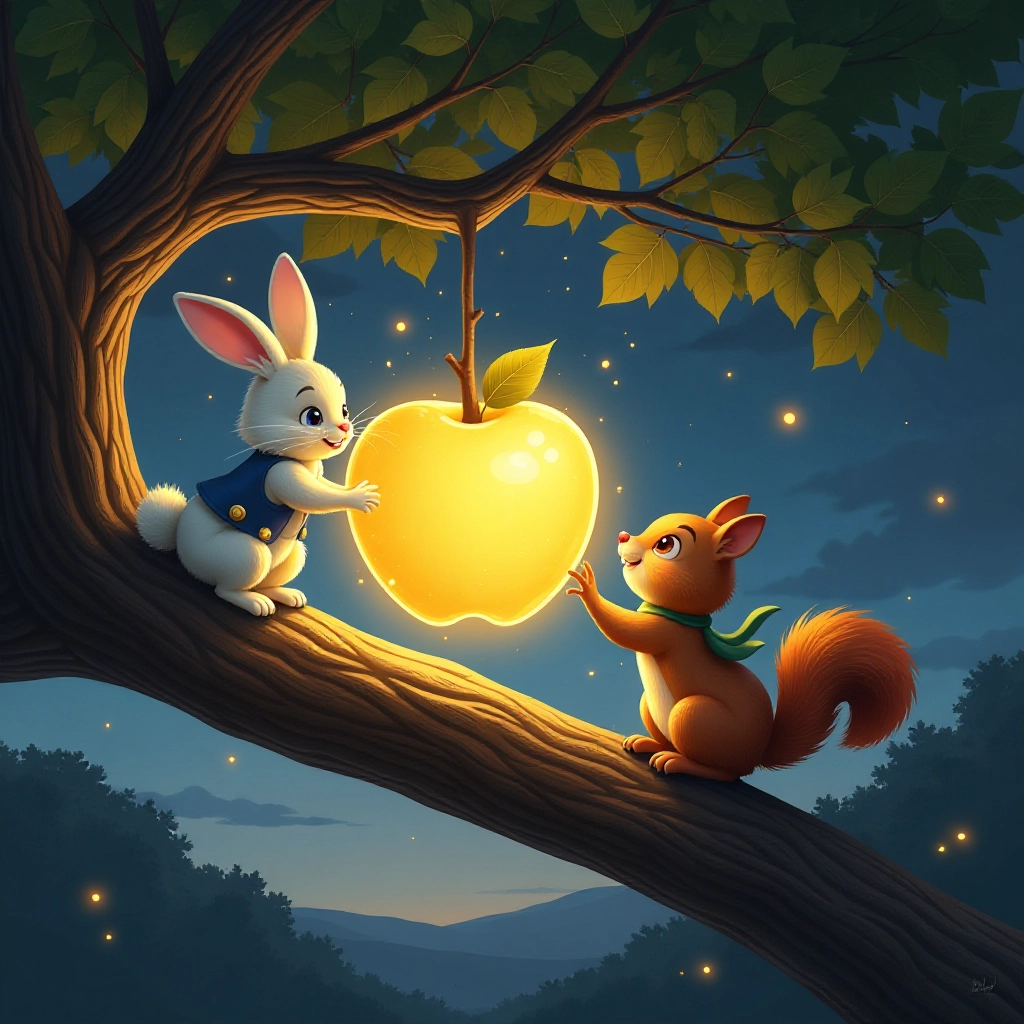 The friends face a challenging moment trying to reach the brightest golden apple.