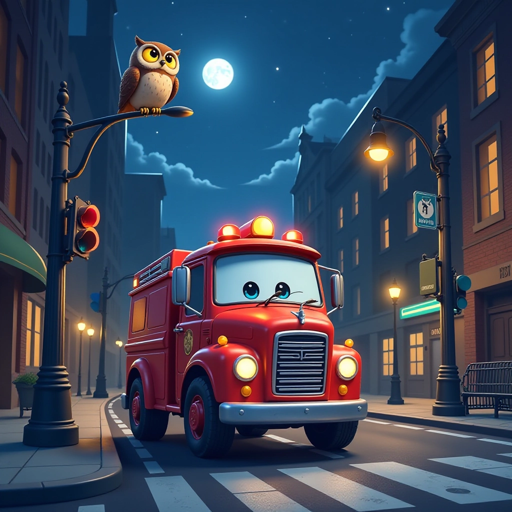 Flash sneaks out at night after hearing a mysterious sound.