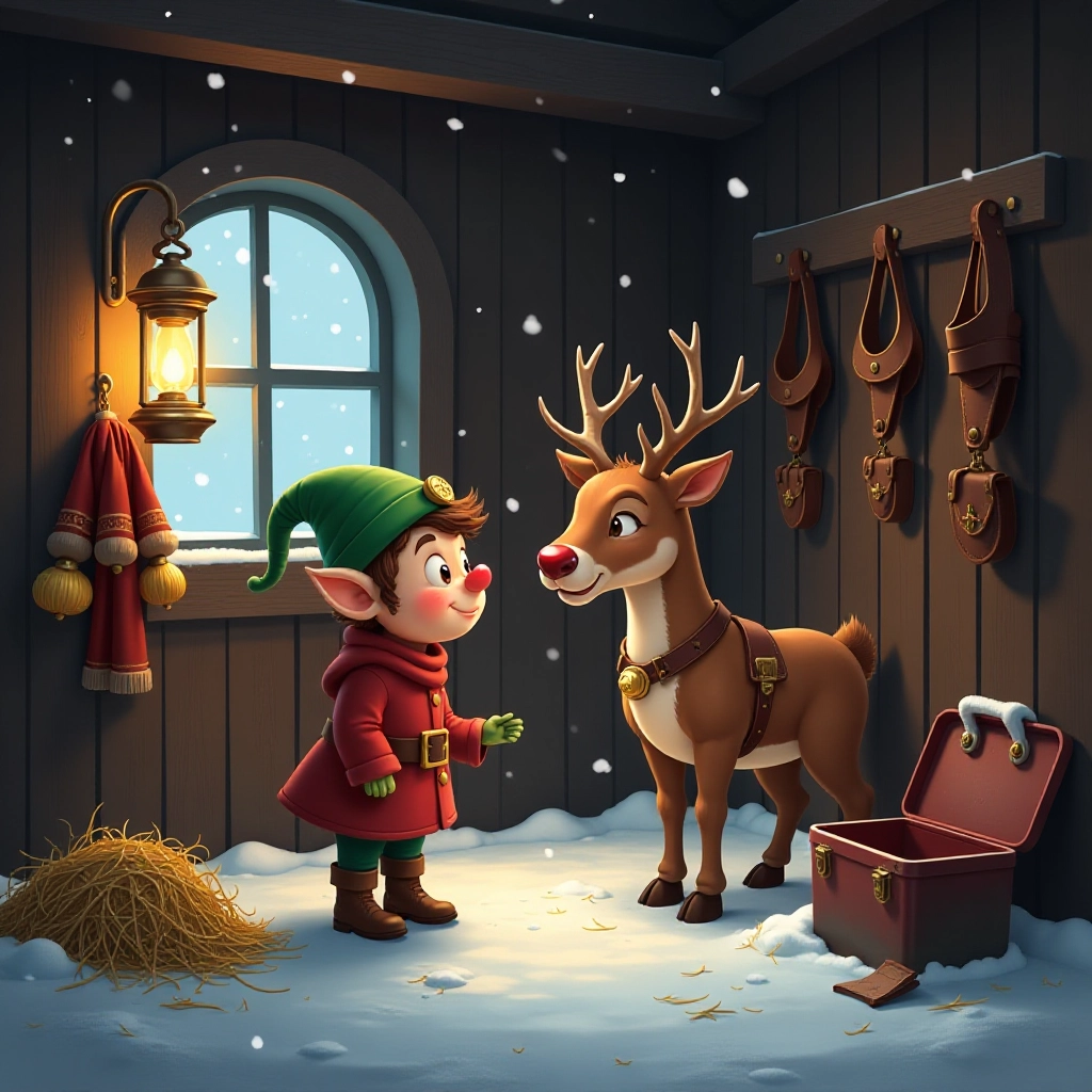 Tinker discovers a solution while examining the reindeer equipment.