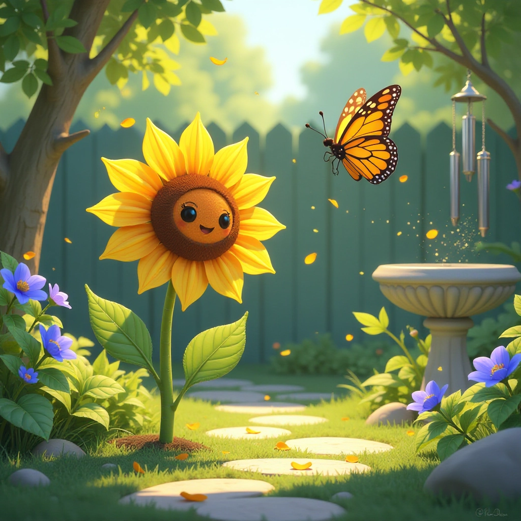 Betty the butterfly teaches Sunny how to dance through gentle movements.