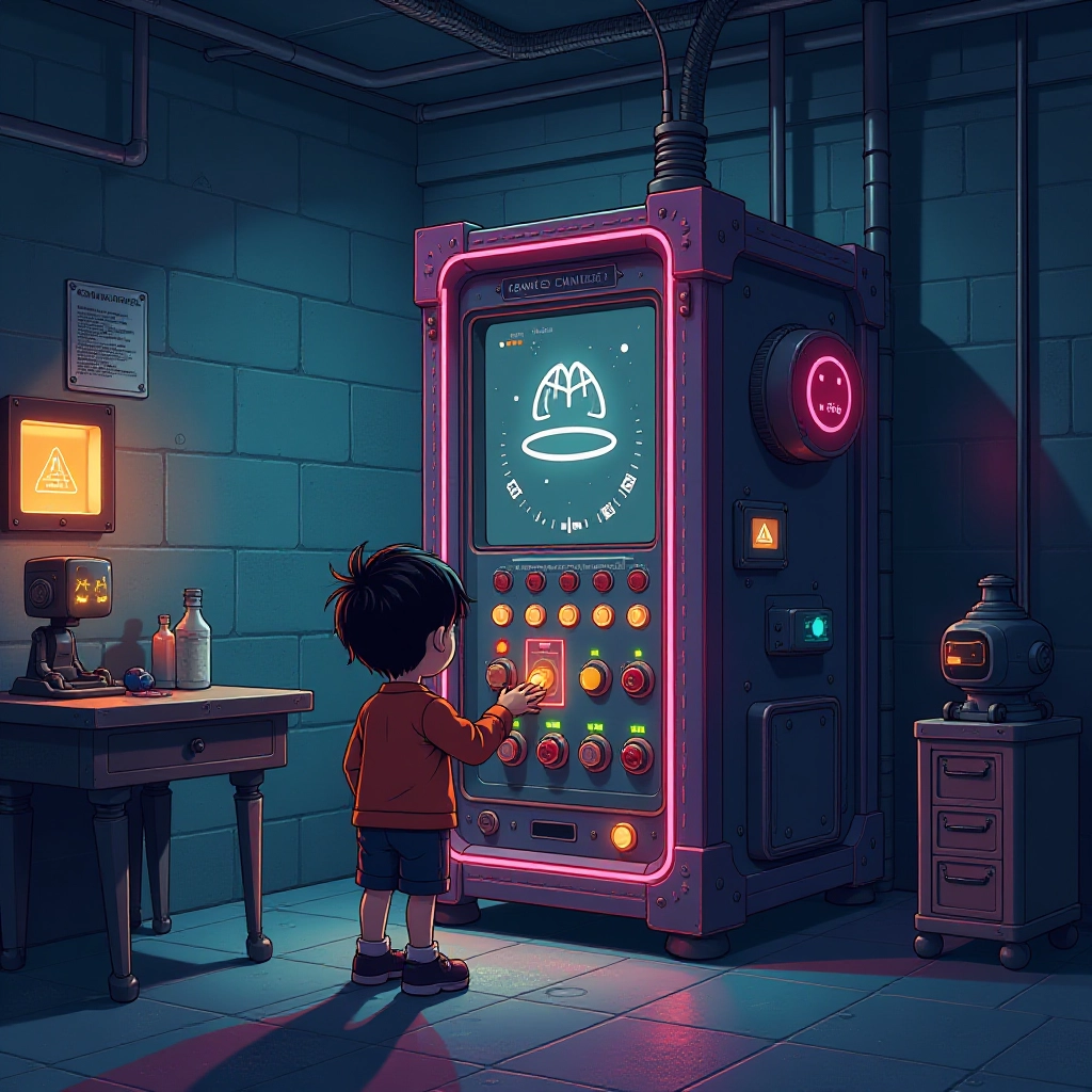 Tommy activates his newly built wish machine despite Gizmo's warnings.