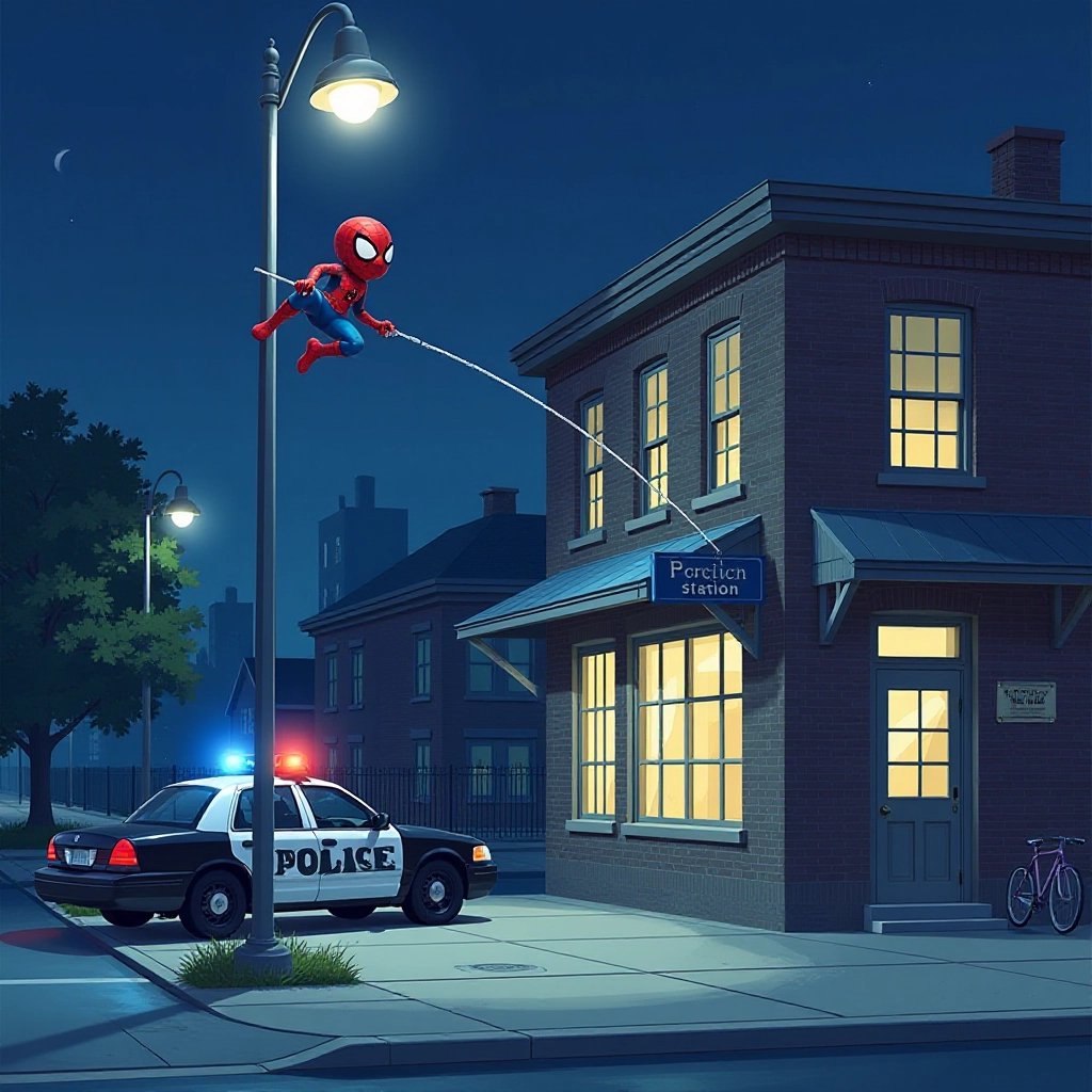Spider-Boy alerts authorities and ensures justice prevails.