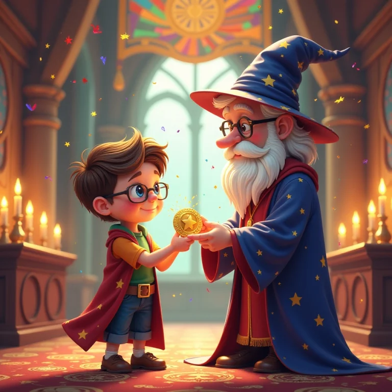 Tommy receives his flying achievement badge in celebration.