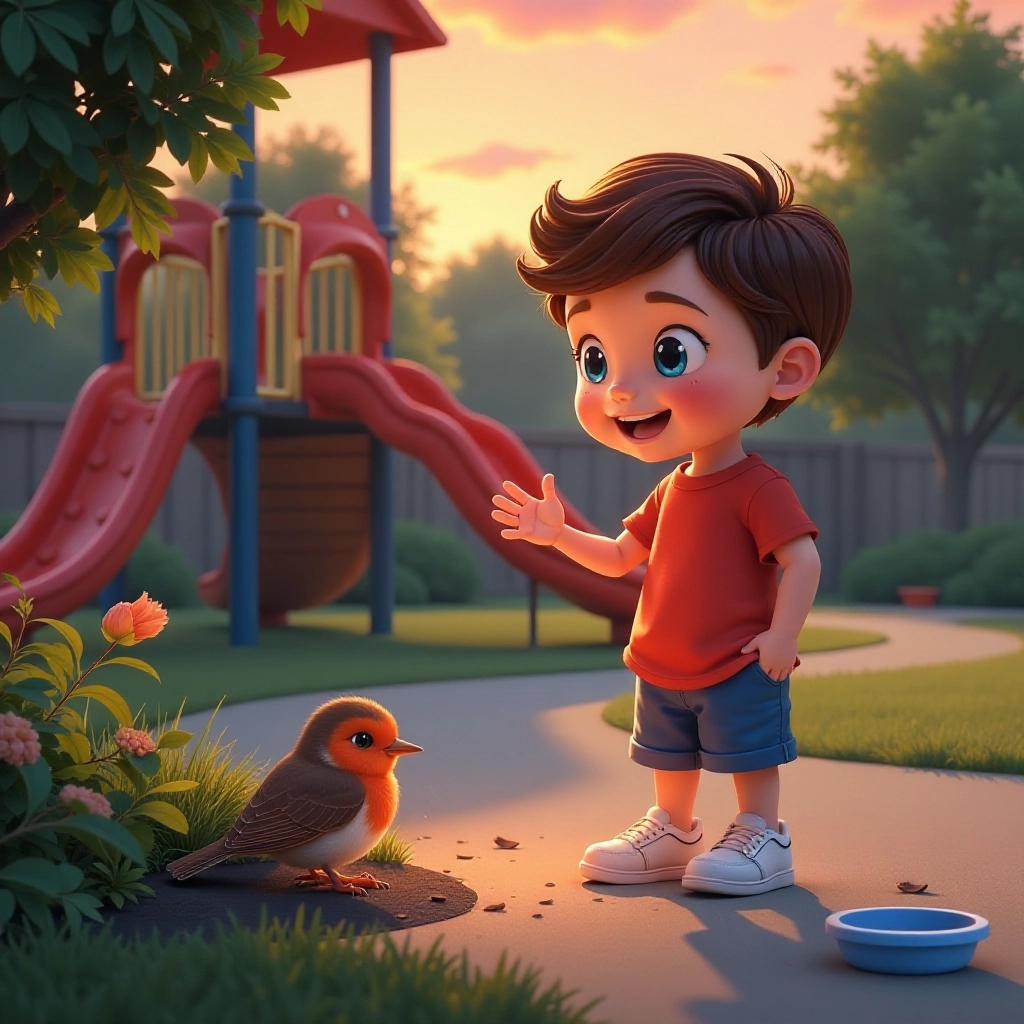 Tommy uses his new ability to help an injured bird.