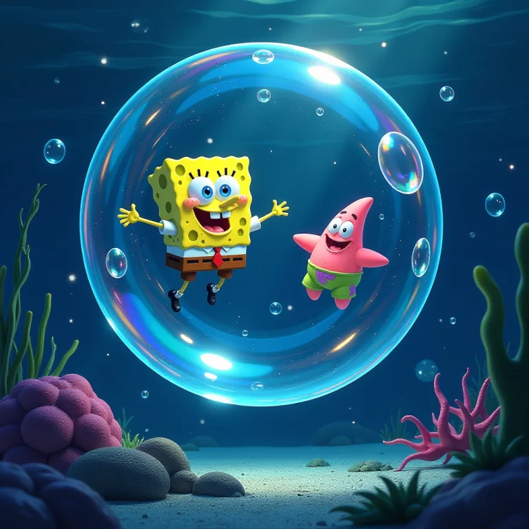 The friends discover they're floating in a magical giant bubble.