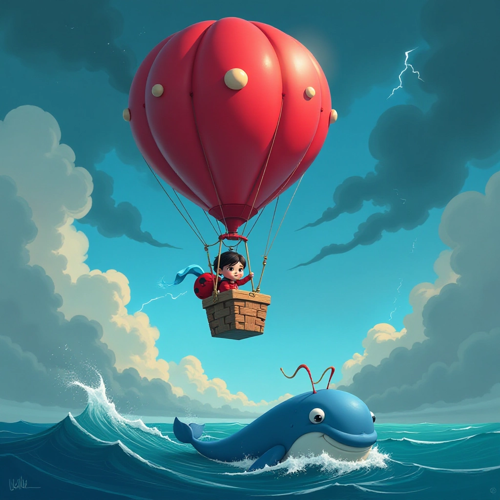 Ruby faces a challenge when strong winds threaten her balloon journey