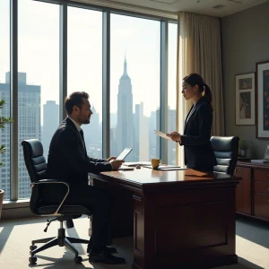 First meeting sets stage for office romance between powerful CEO and intelligent assistant.