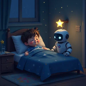 The story concludes with a heartwarming bedtime scene, cementing their special friendship.