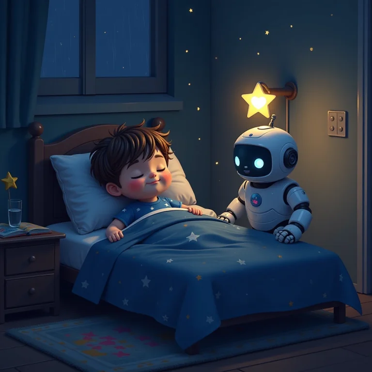 The story concludes with a heartwarming bedtime scene, cementing their special friendship.
