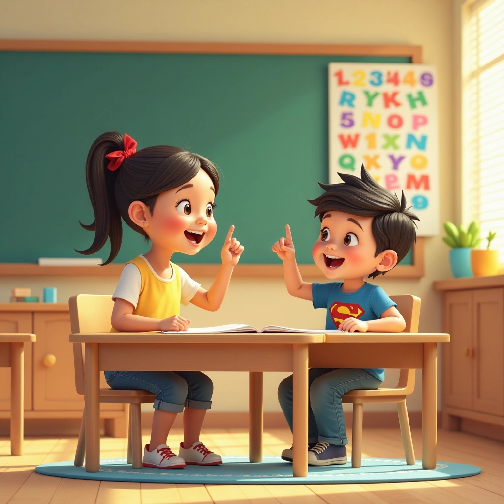 Child gaining confidence in classroom activities