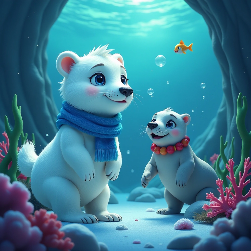 Frost and Splash embark on an underwater adventure to retrieve the feather