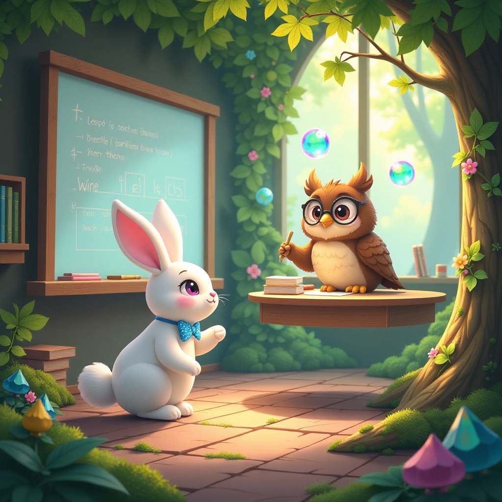 Luna begins her magical education in a classroom made of living trees.