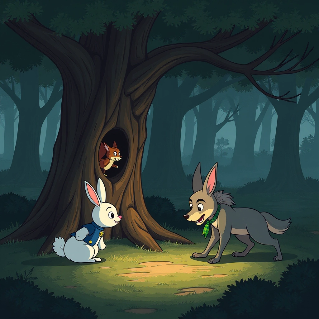 The Big Bad Wolf appears, creating tension as the friends hide.