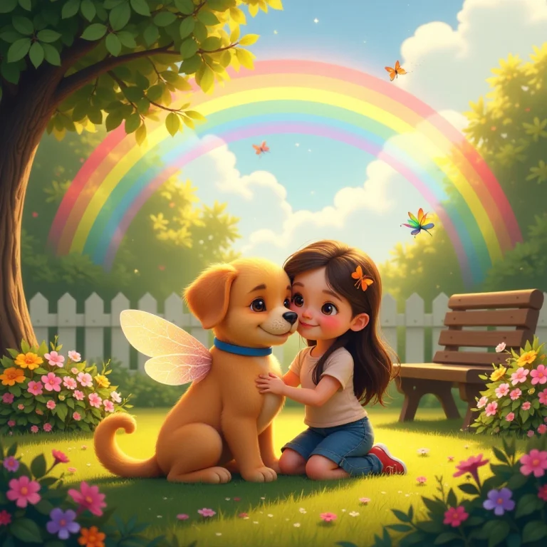 Luna and Lily successfully restore the rainbow and return home triumphant.