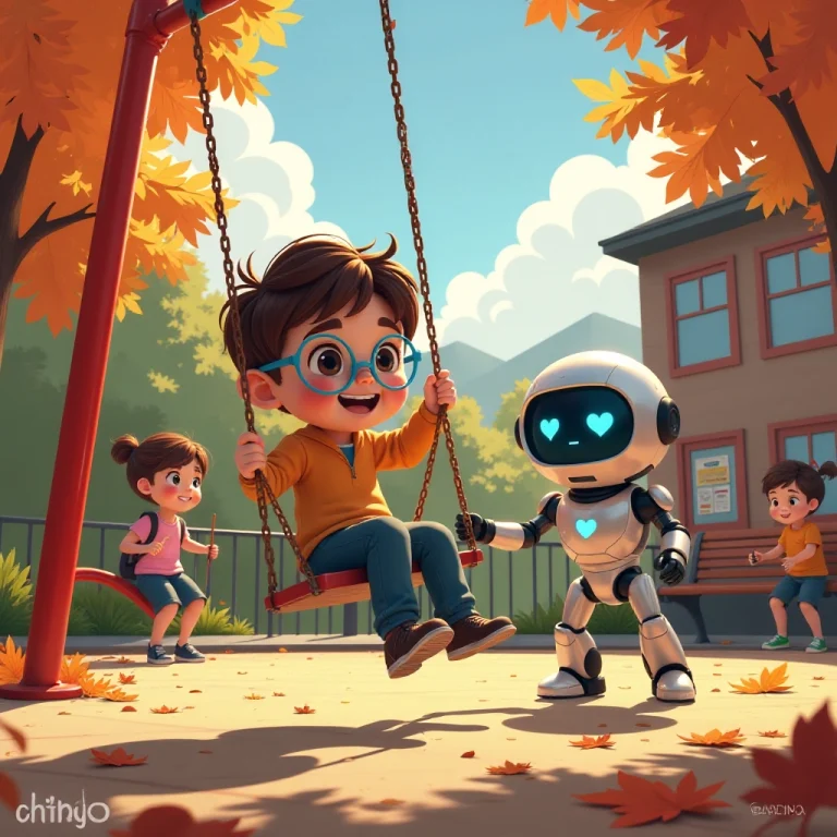 Timmy masters swinging with Beep's help and gains confidence.